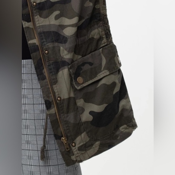 love tree camouflage military utility anorak jacket - Picture 7 of 11